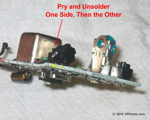 Here’s a switch with one side unsoldered. Just pull the other side free while unsoldering it. These are normal mouse buttons. You could keep them, or remote the switches elsewhere.